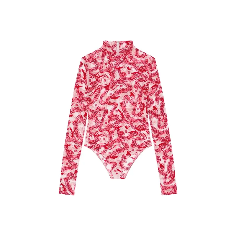 Givenchy Jacquard Bodysuit 'Pink/Red'-0