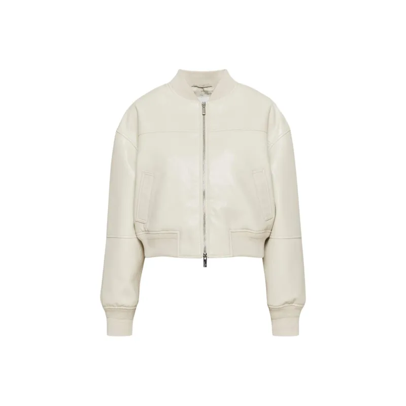 ARITZIA FW24 Babaton Synergy Bomber Jackets Coats Women's Matte Pearl/Matte Pearl-0