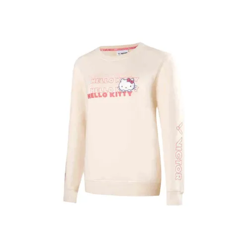 VICTOR x Sanrio/ HELLO KITTY Sweatshirt Women's Milk White