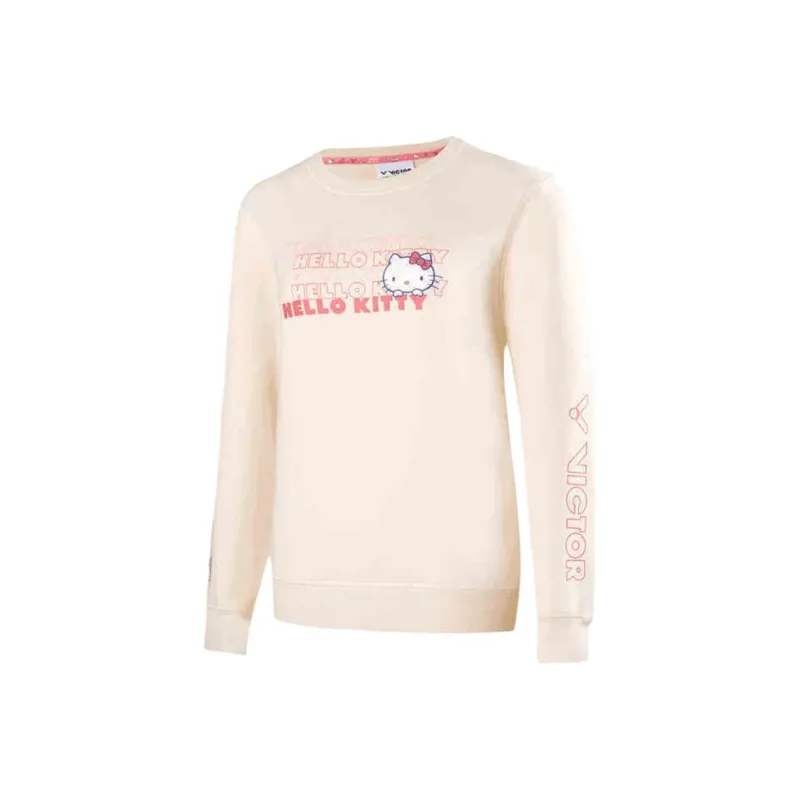 VICTOR x Sanrio/ HELLO KITTY Sweatshirt Women's Milk White-0