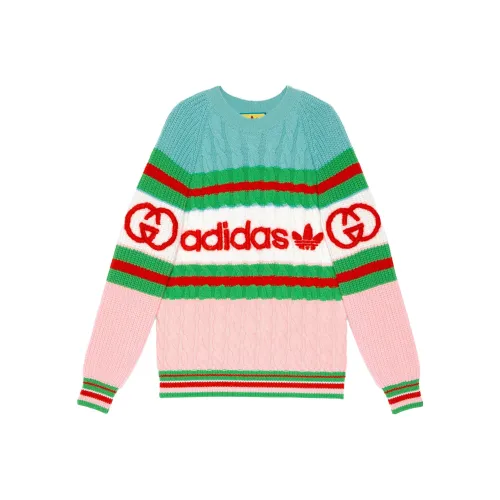 GUCCI GUCCI X ADIDAS Collaboration Cashmere Sweater Women's Multicolor