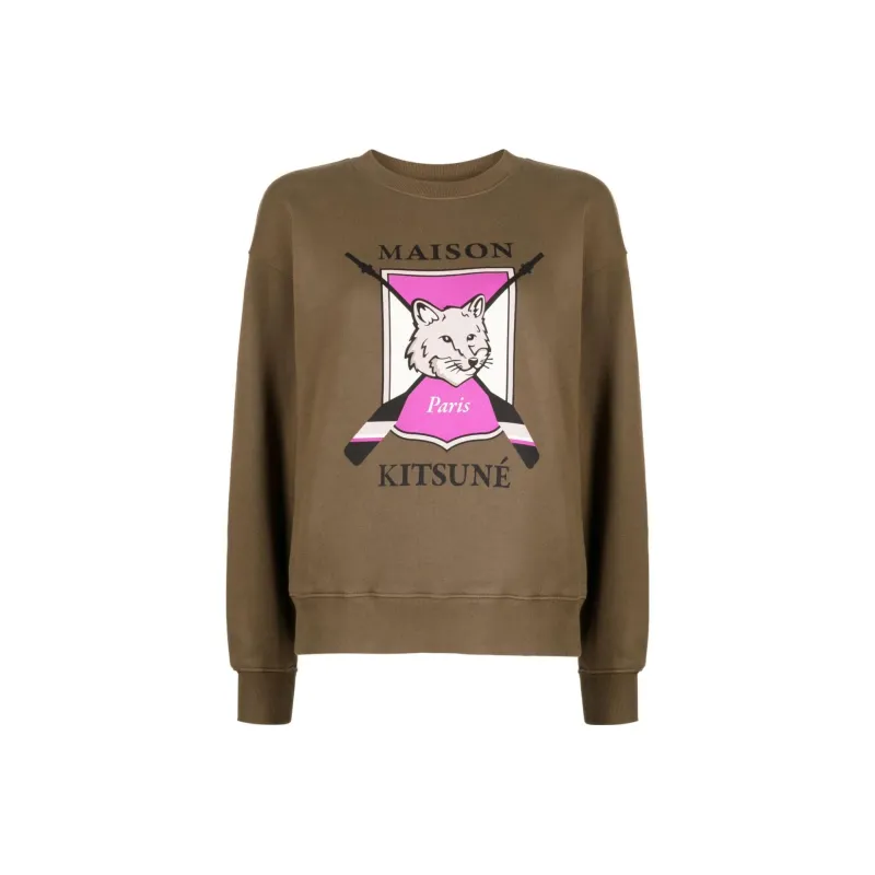 Maison Kitsune Fox Motif Crewneck Sweatshirt-0