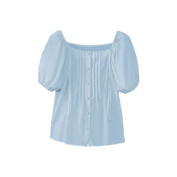 Fstudio Short-Sleeved Shirt Women's Blue