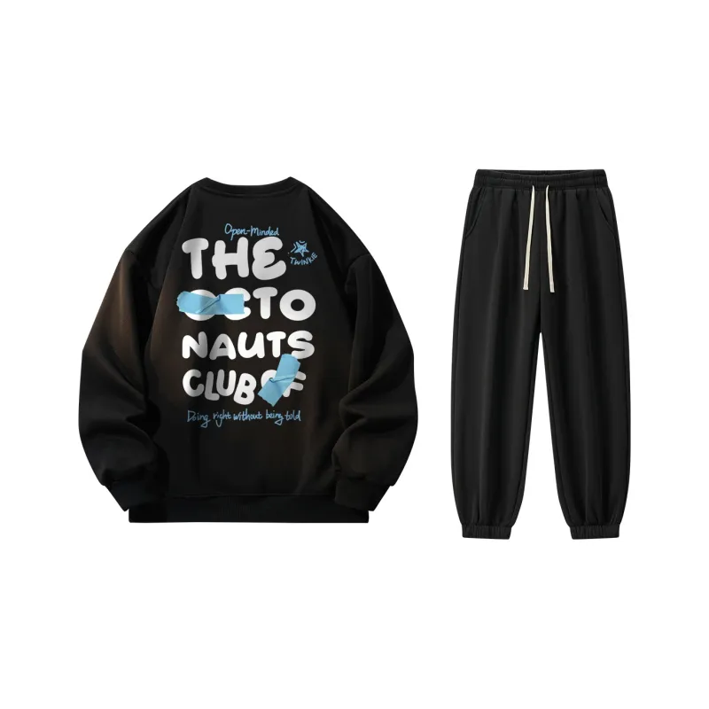 Small Columns Under The Sea Sweatshirt Set Unisex-20
