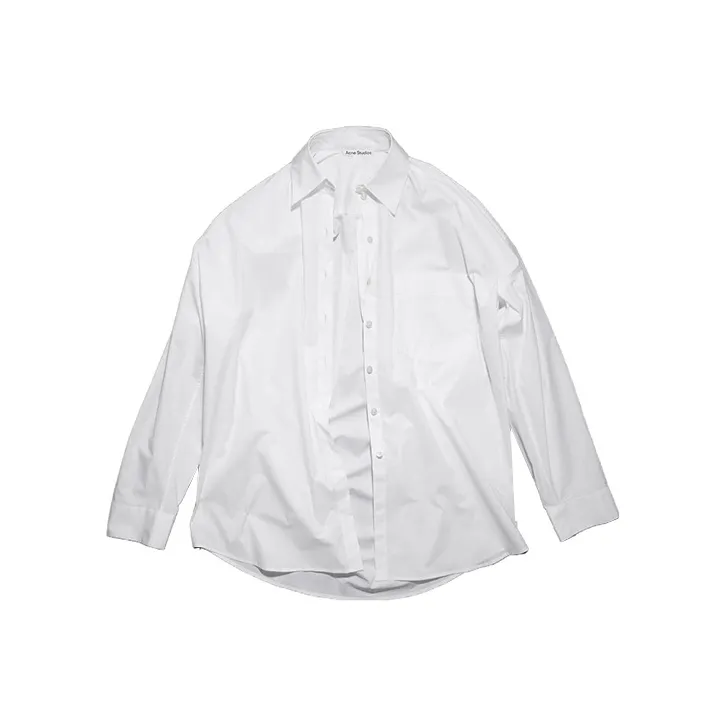 Acne Studios Ance Studios Button Up Curved Hem Shirt-0