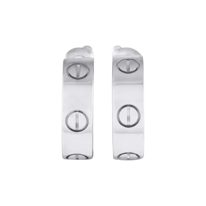 Cartier 18K White Gold Love Hoop Earrings´-0