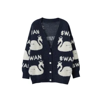 XIANGYING Knitwear Women's Navy Blue