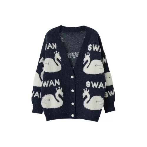 XIANGYING Knitwear Women's Navy Blue