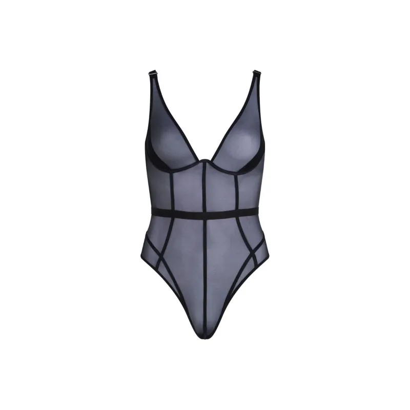 KARL LAGERFELD / Karl Lagerfeld Jeans Sheer Underwired Bodysuit-0