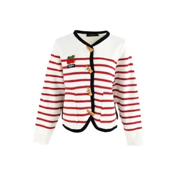 CLOUD SEASON Knitwear Women's Red And White Stripes