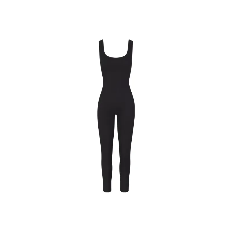 Skims FW23 COTTON RIB TANK CATSUIT Bodysuits Women's SOOT/Smoke Gray-0