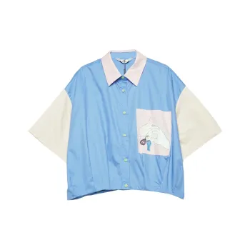 MUGUOGUOMU Shirt Women's Sky Blue