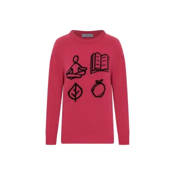 ALBERTA FERRETTI Graphic Intarsia Crewneck Sweater