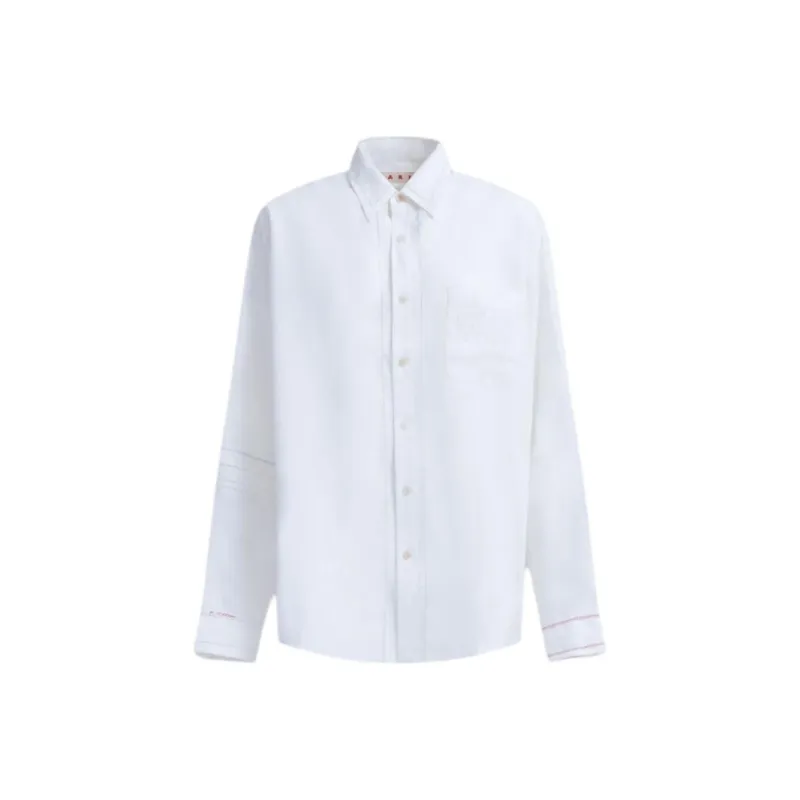 MARNI Openwork Embroidered Straight Hem Shirt-0