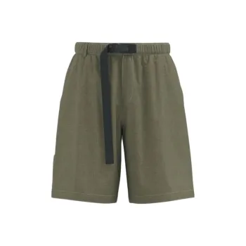 URBAN REVIVO Casual Shorts Men's Gray Green Plaid