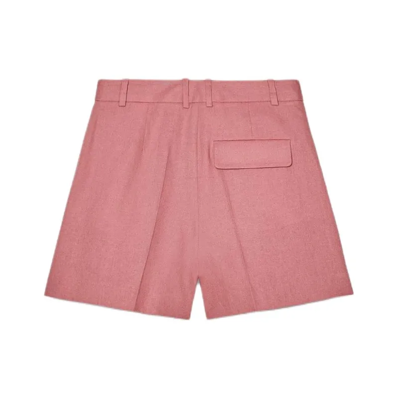ZARA Casual Shorts Women's Burgundy-1