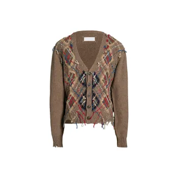 Maison Margiela Cut Out Detailed Knitted Cardigan