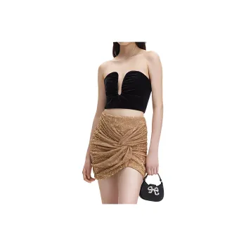 Self-portrait Strapless Tops Women's Black