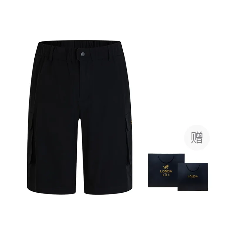 LONDA 1958 Casual Shorts Men's Black 50 Shopping Bag Included-0