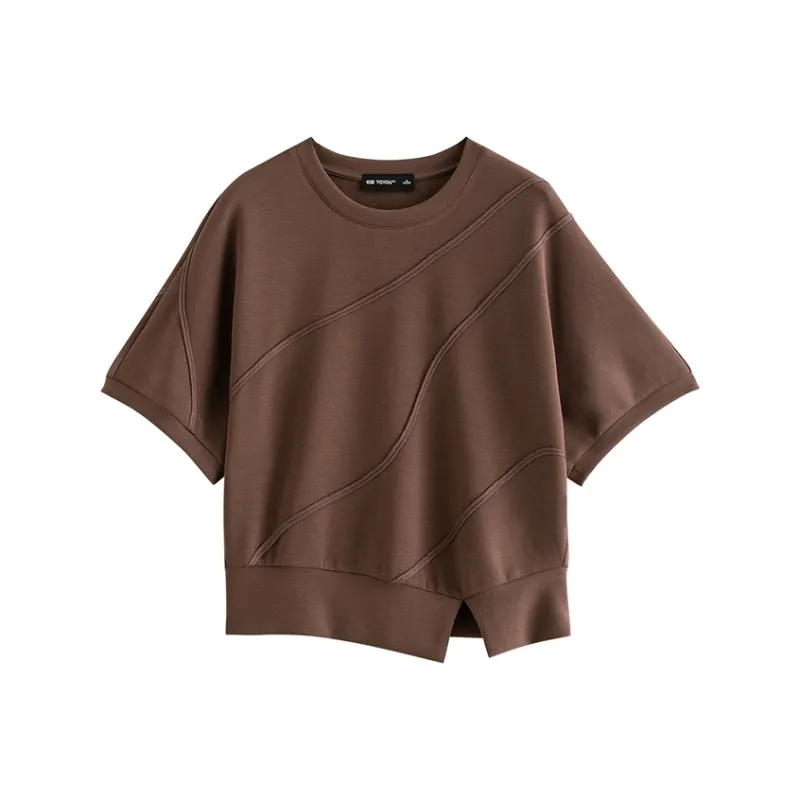 Initial Language Raglan Sleeve T Shirt Women's-0