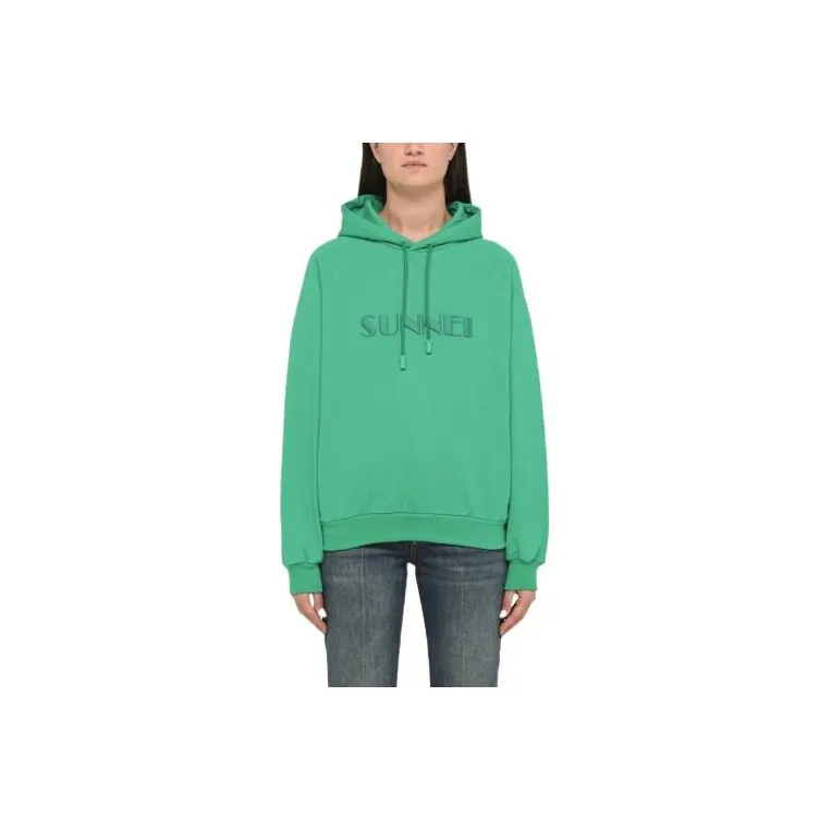 Sunnei Logo Embroidered Hoodie-0