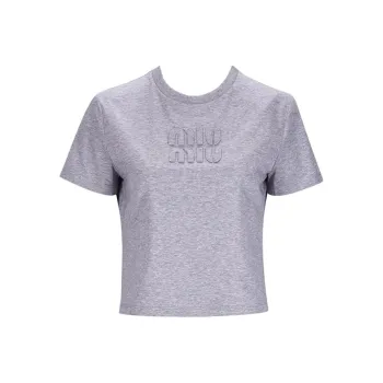 MIU MIU T Shirts Women's Gray