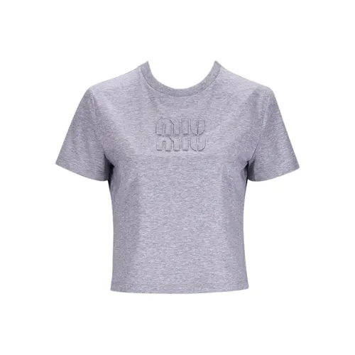 MIU MIU T Shirts Women's Gray