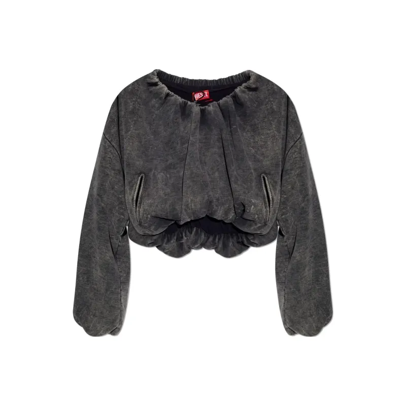 DIESEL F Resy Cropped Sweatshirt-0