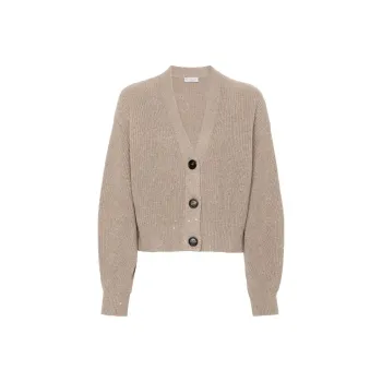 Brunello Cucinelli Sequin Embellished Knit Cardigan