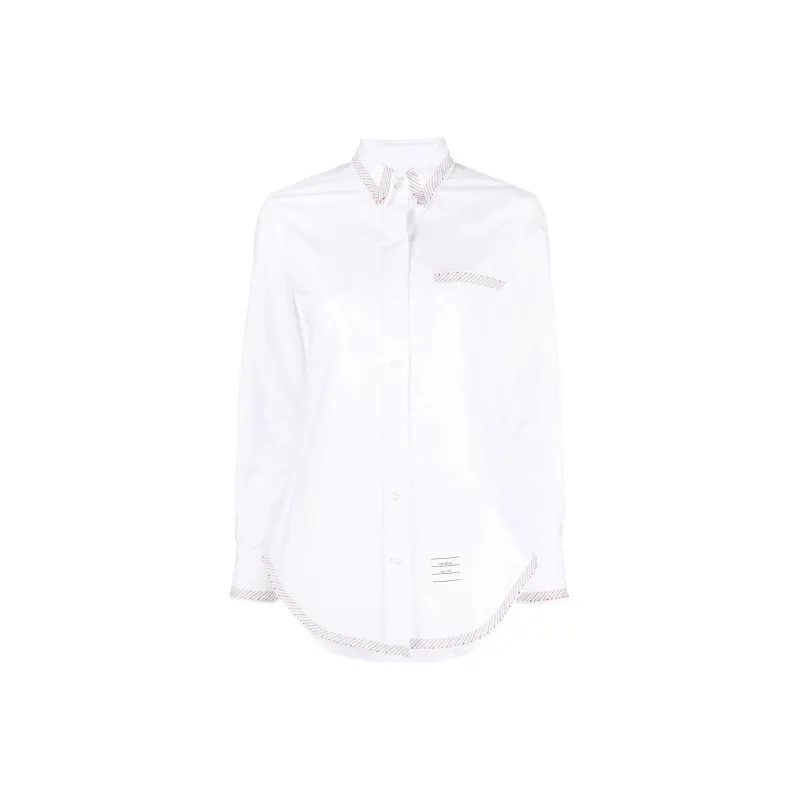 THOM BROWNE Rwb Trim Oxford Shirt-0