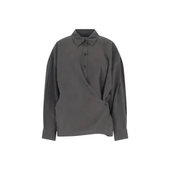 Lemaire Straight Collar Twisted Top 'Dark Espresso'