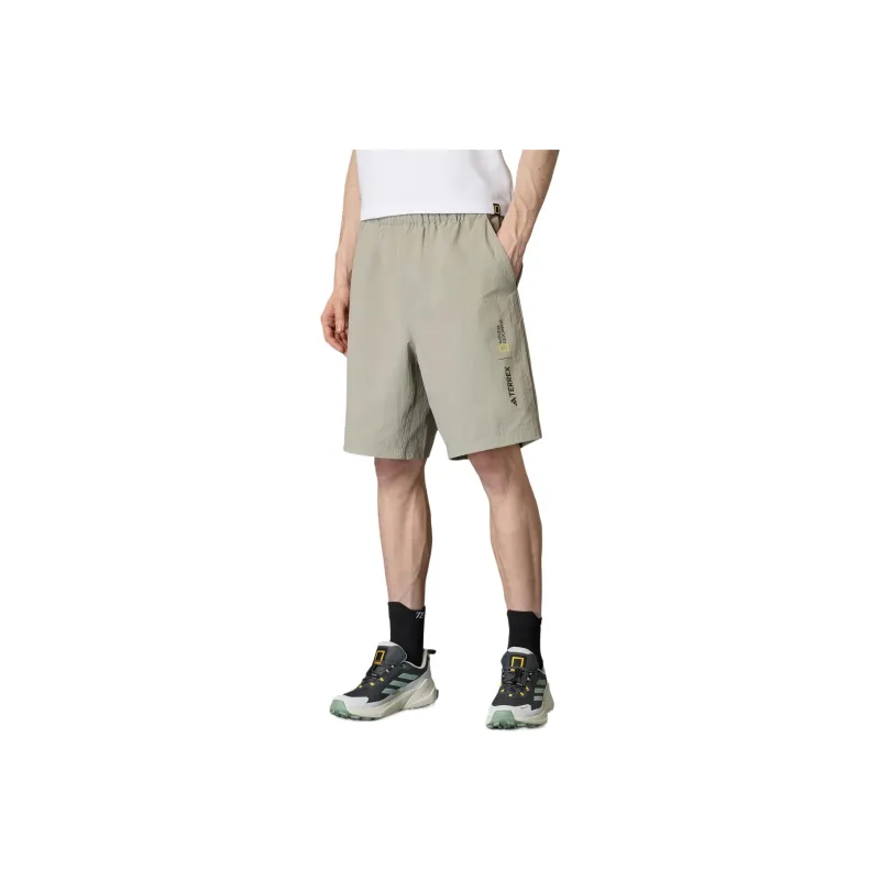 Adidas Casual Shorts Men's Gray Beige-0