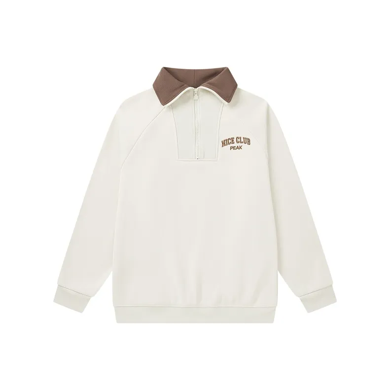 PEAK Sweatshirt Women's White Beige Yellow-0