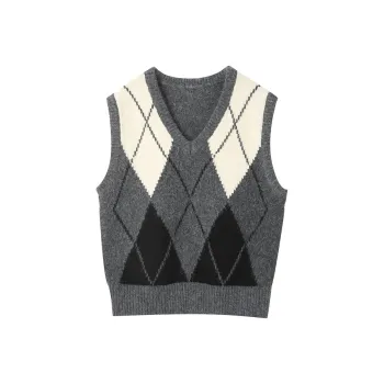 3COLOUR Knitwear Women's Profound Gray Geometry