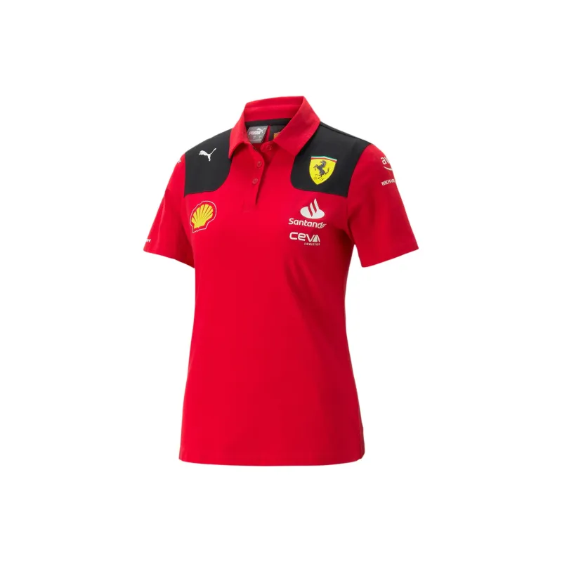PUMA Scuderia Ferrari 2023 Team Replica Polo Shirt Women's Race Red-0