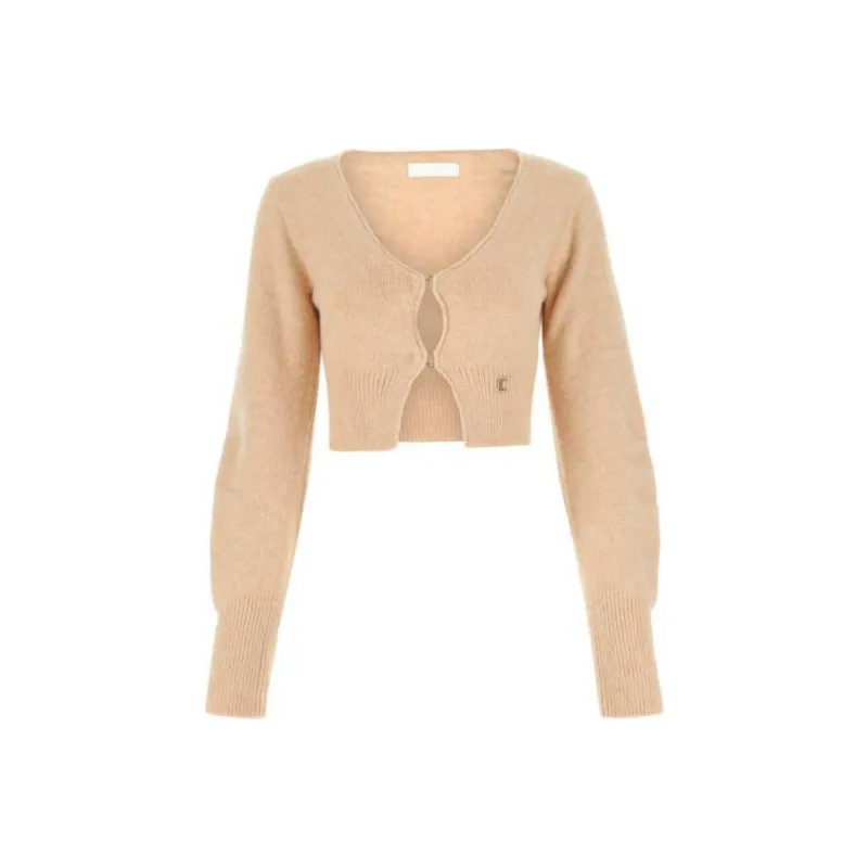 LOW CLASSIC Cropped Knit Cardigan-0