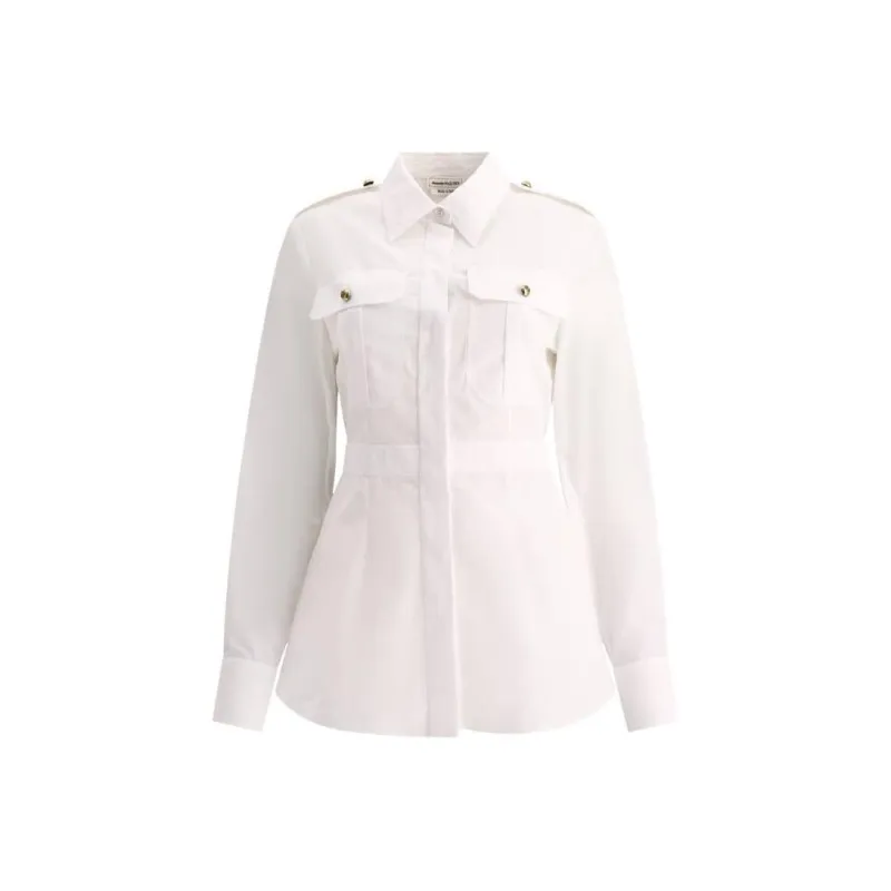 McQ Alexander McQueen Pleated Long Sleeved Shirt-0