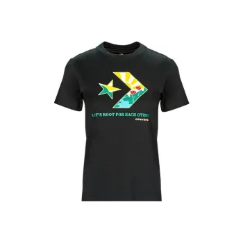 Converse Star Chevron Infill T Shirts Women's Black