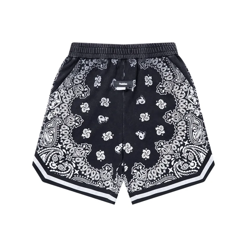 PAULASARA Casual Shorts Unisex Washed Black-0