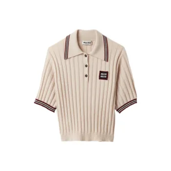 MIU MIU FW23 Polo Shirt Women's Light Beige