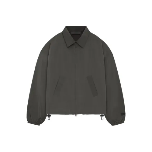 Fear Of God Essentials Military Nylon Hooded Jacket Women's Crinkle Nylon Shell Bomber Ink