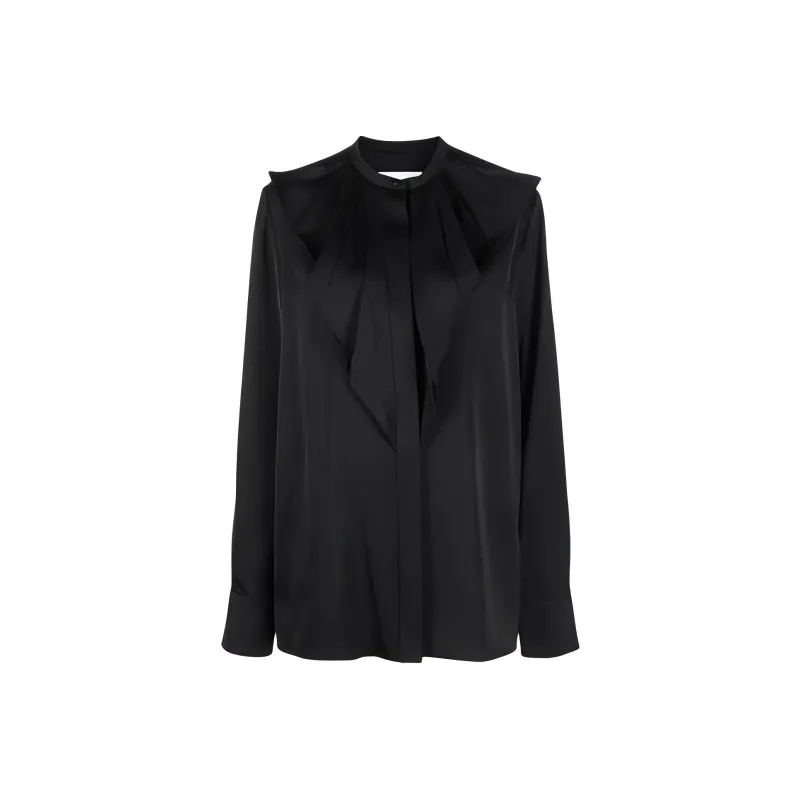 JIL SANDER Ruffled Crewneck Blouse-0