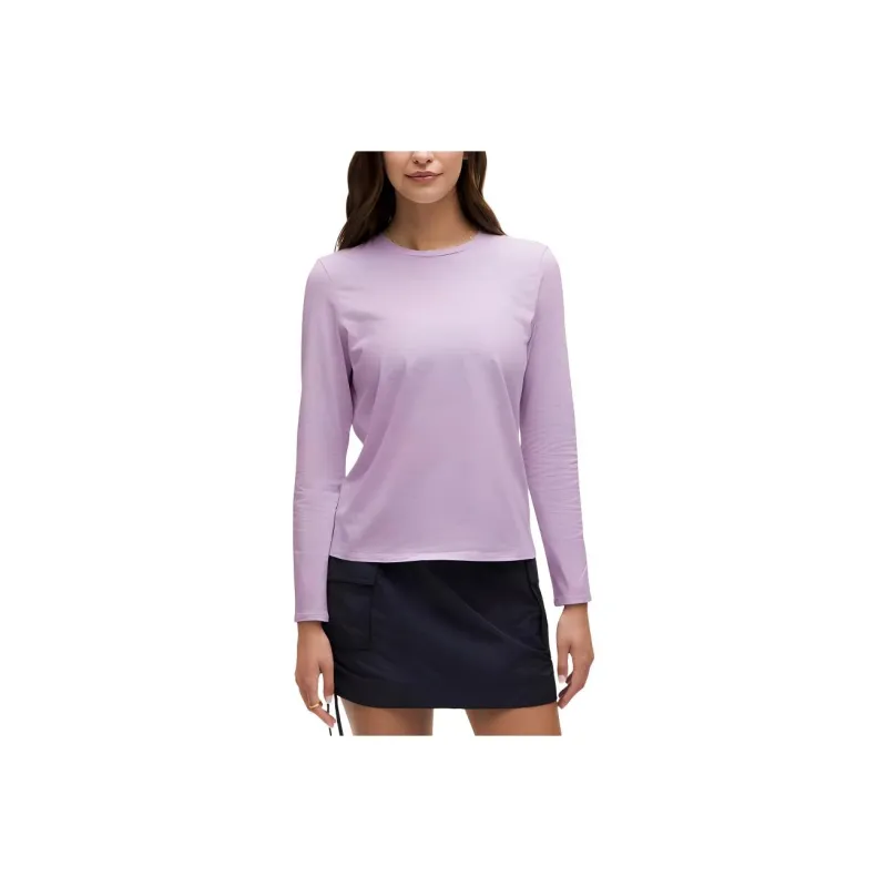 Lululemon Organic CottonCrewneck Regular T Shirt Women's Gray-5