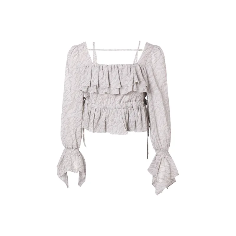 MEETLADY Chiffon Shirts Women's-2