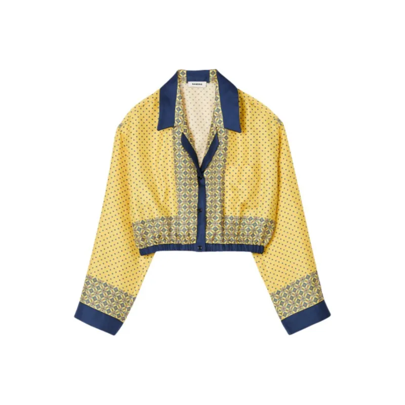 Sandro Polka Dot Silk Blouse-0