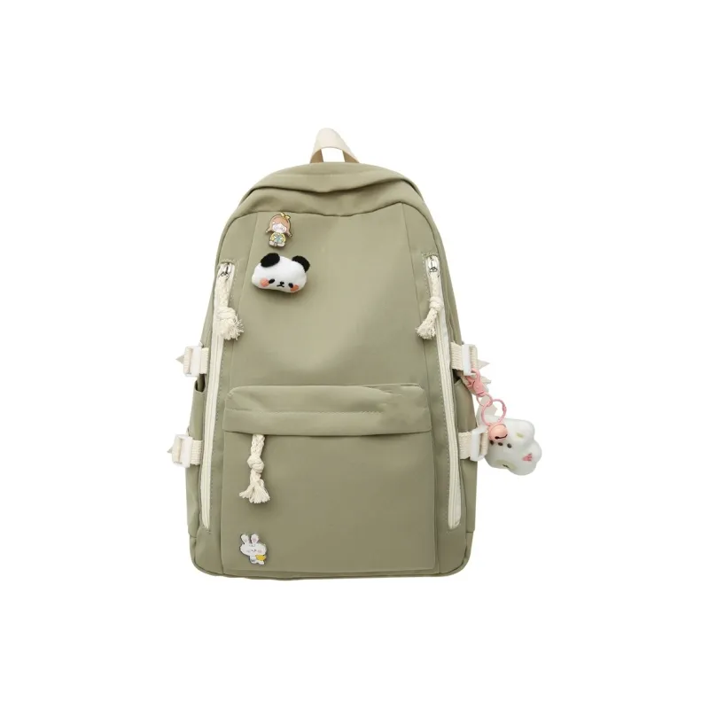 Single Warehouse Nylon Backpack Unisex White/Pink/Blue/Green/Black-18