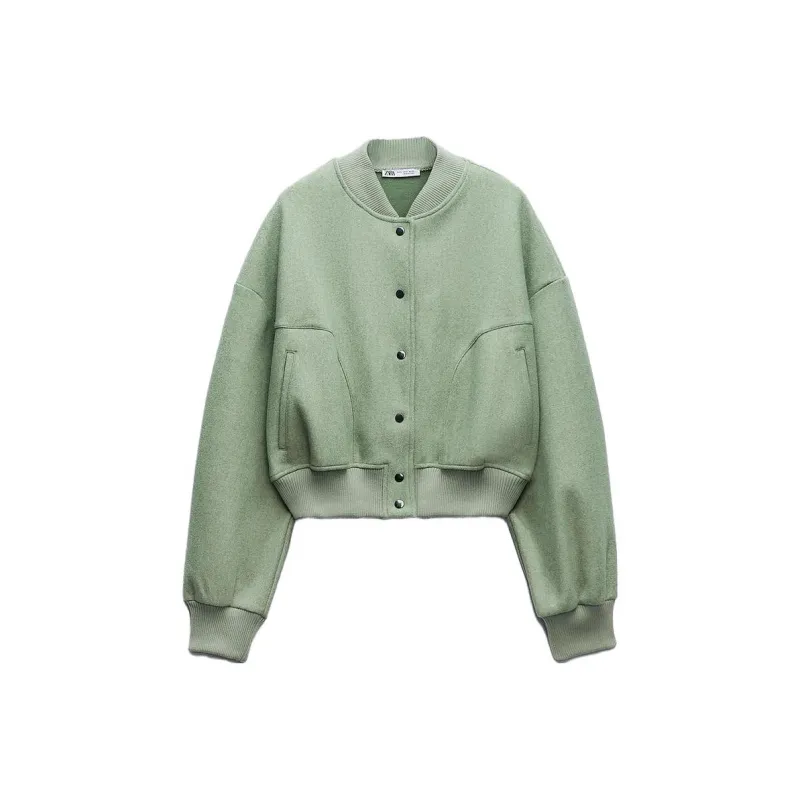 ZARA Jacket Women's Light Green-0