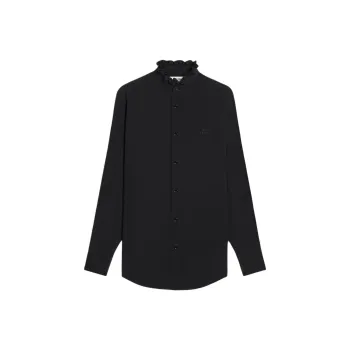 CELINE Frilled Romy Shirt In Silk Crepe And Acetate