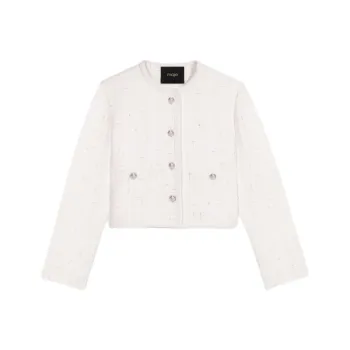Maje Metallic thread Tweed Jacket