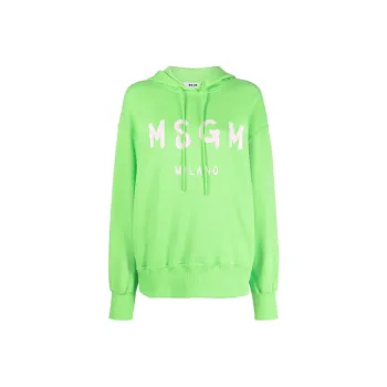 MSGM Logo Printed Drawstring Hoodie